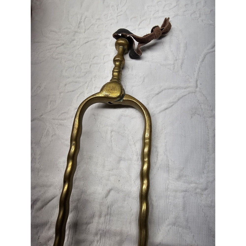 Antique 18th Century Brass English Fireplace Tool 11.5" - Picture 3 of 6